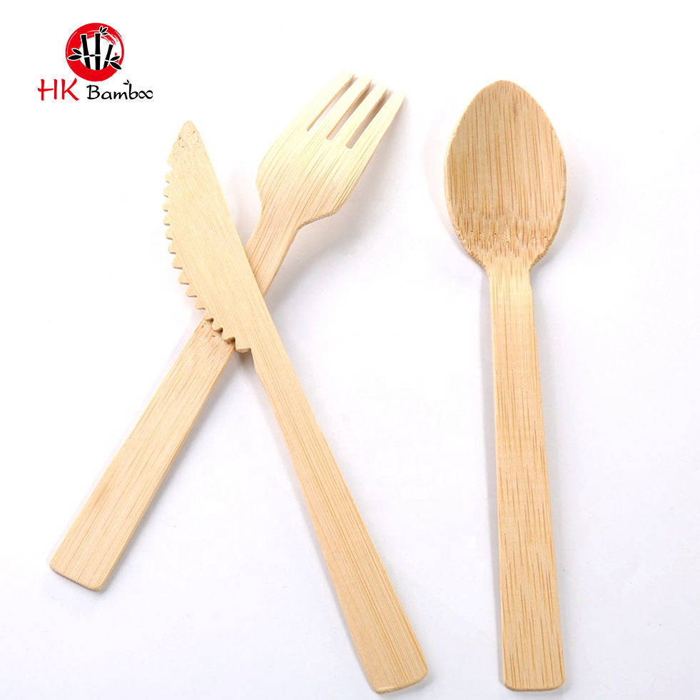 Cutlery Set contains a spoon, fork and knife by the delicate manufacturing process.Bamboo Cutlery Set are smooth, clean, sustainable and splinter free.