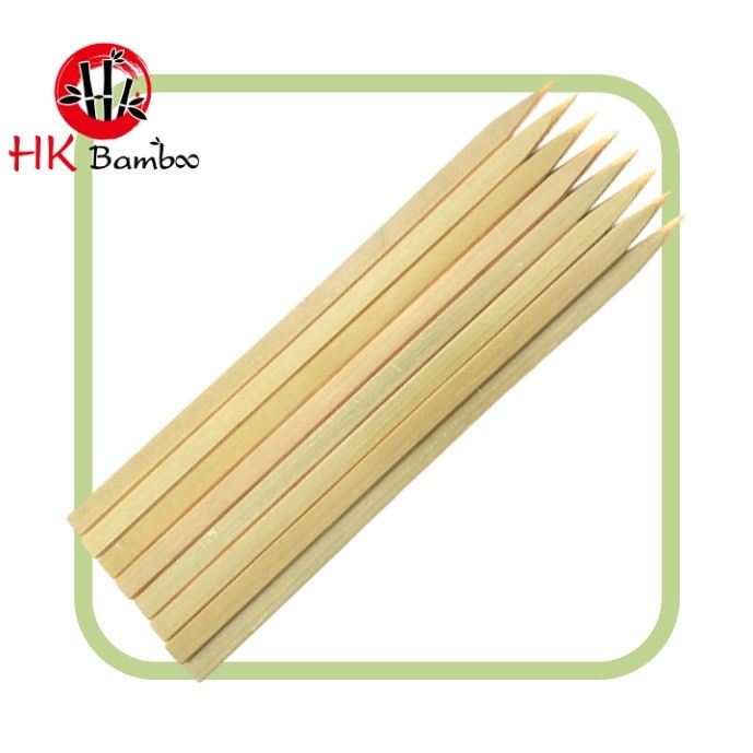 Anhui HK-Bamboo flat bamboo skewers are smooth and splinter & sawdust free with high quality manufacturing process. The Premium Flat Bamboo Skewers are also sustainable and compostable. 